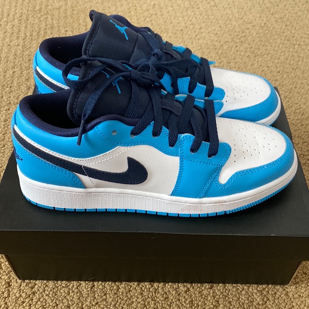 Nike Air Jordan 1 Low UNC White, Blue, University Blue